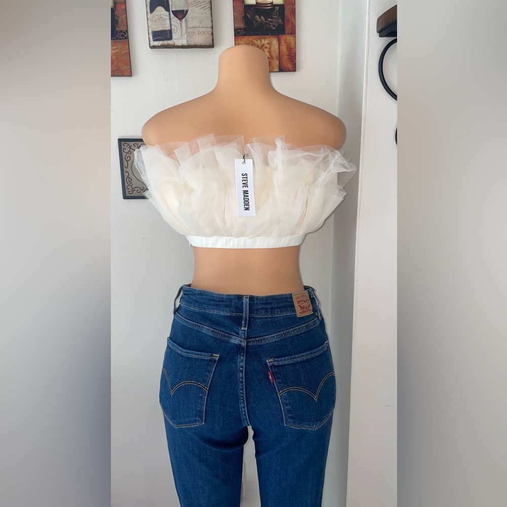 NWT STEVE MAIDEN ELAINE TULLE CROP TOP SIZE S - Picture 7 of 10